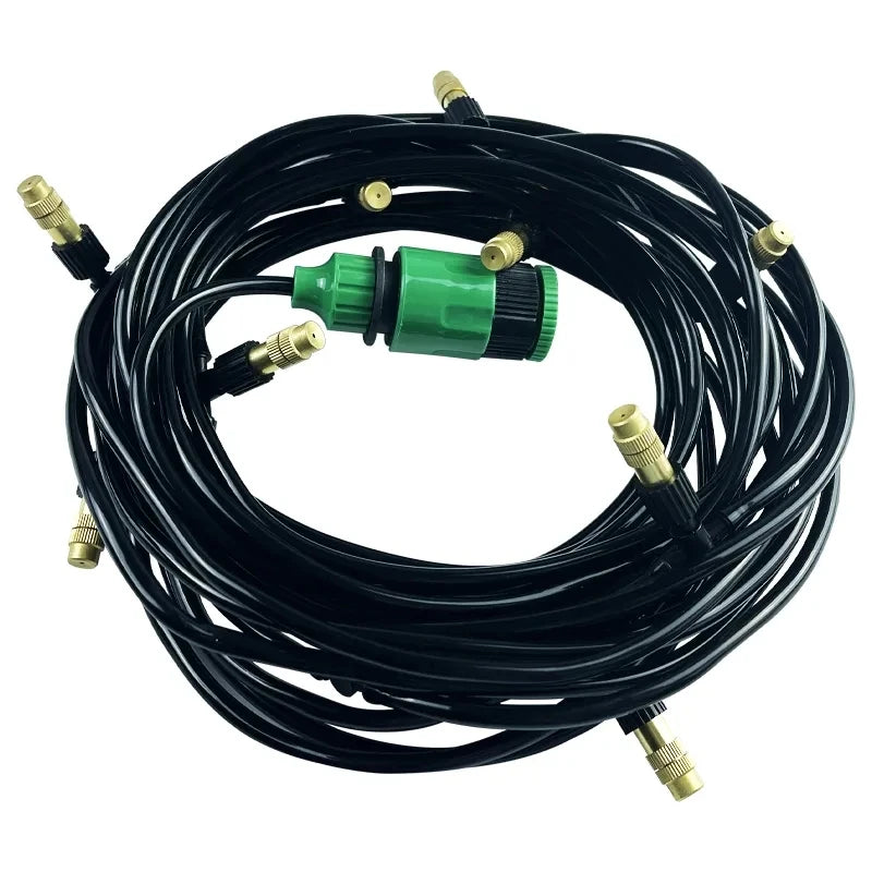 5-20M Garden Automatic Irrigation Kit Spray Atomizing Sprinkler Adjustable Watering System Misting Cooling Nozzle System