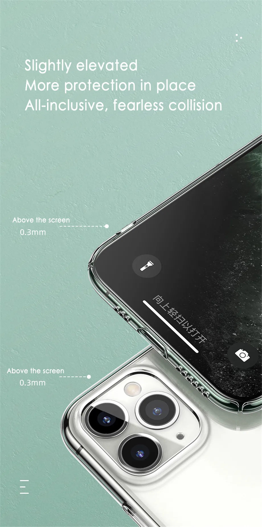 Ultra Thin Clear Phone Case For iPhone 12 Pro Max Cover For iPhone 11 12 13  14 Pro XS Max X 8 7 6 6s Plus 5 SE 11 XR Cases
