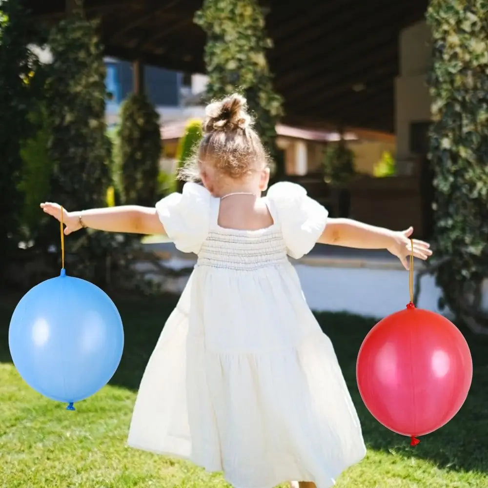 10Pcs Punch Balloons with Rubber Band 18inch Thicken Fun Ballon Birthday Party Baby Shower Kids Daily Games Wedding Decoration