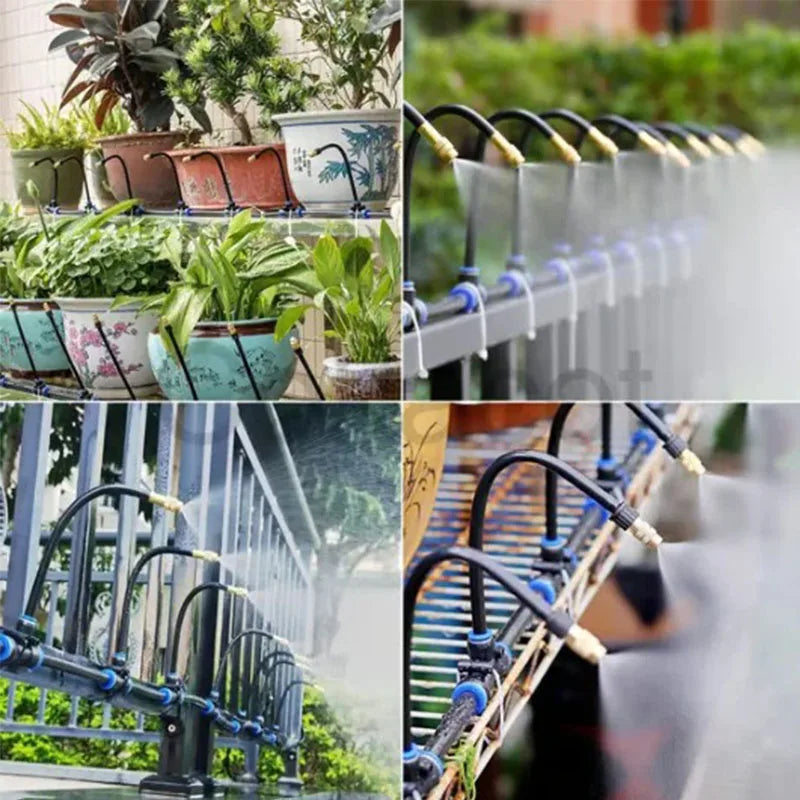 5M-20M Greenhouse Drip Irrigation Kit 360° Curved Garden Automatic Irrigation System  Patio Misting Plant Watering Distribution