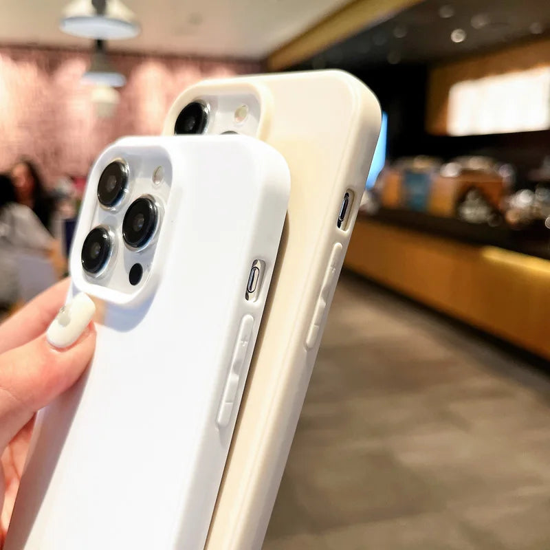 Fashion Candy Colors Soft Phone Case for IPhone 16 12 14 13 15 Pro Max 14Plus Camera Bumper Shock Protection Matte Cover Coque