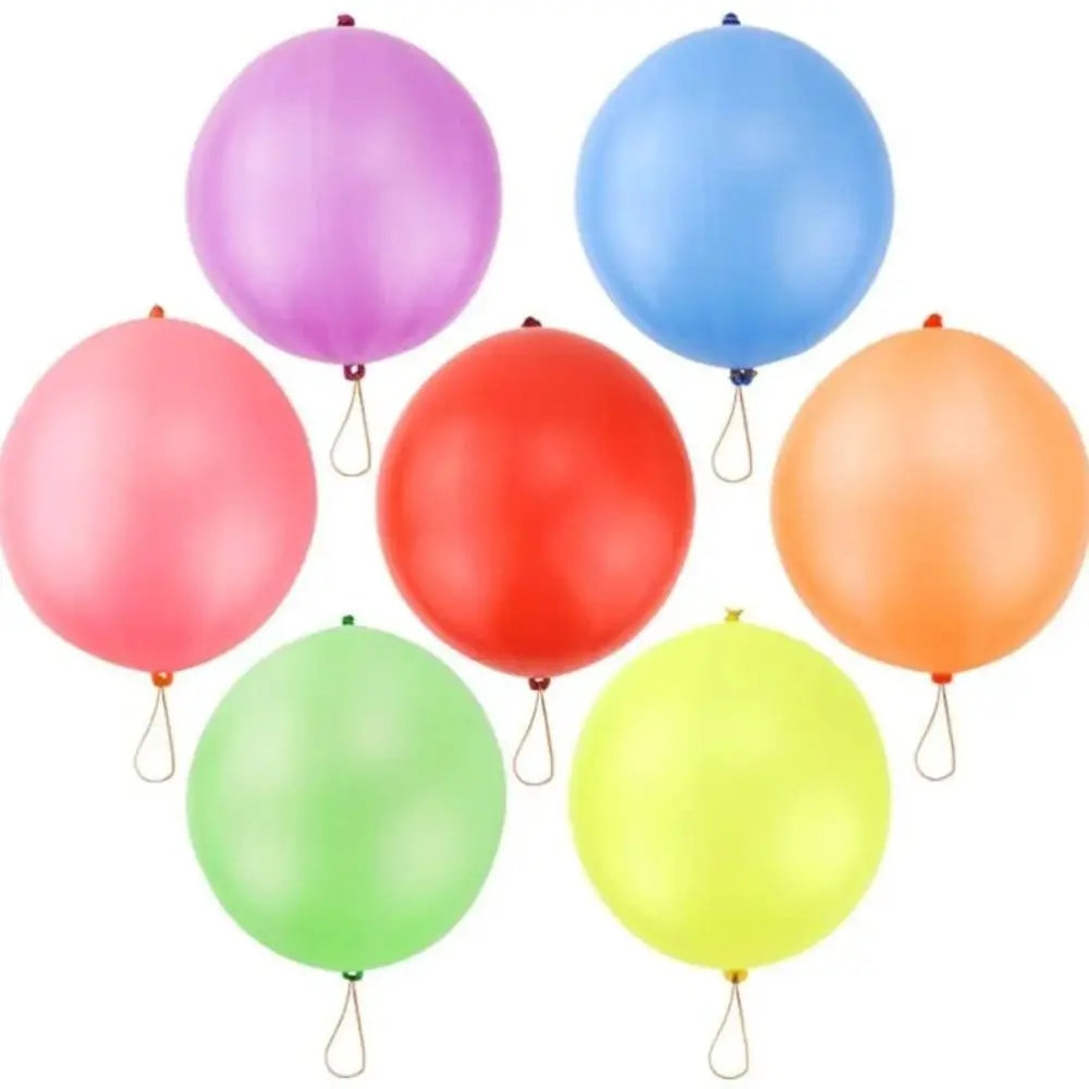 10Pcs Punch Balloons with Rubber Band 18inch Thicken Fun Ballon Birthday Party Baby Shower Kids Daily Games Wedding Decoration