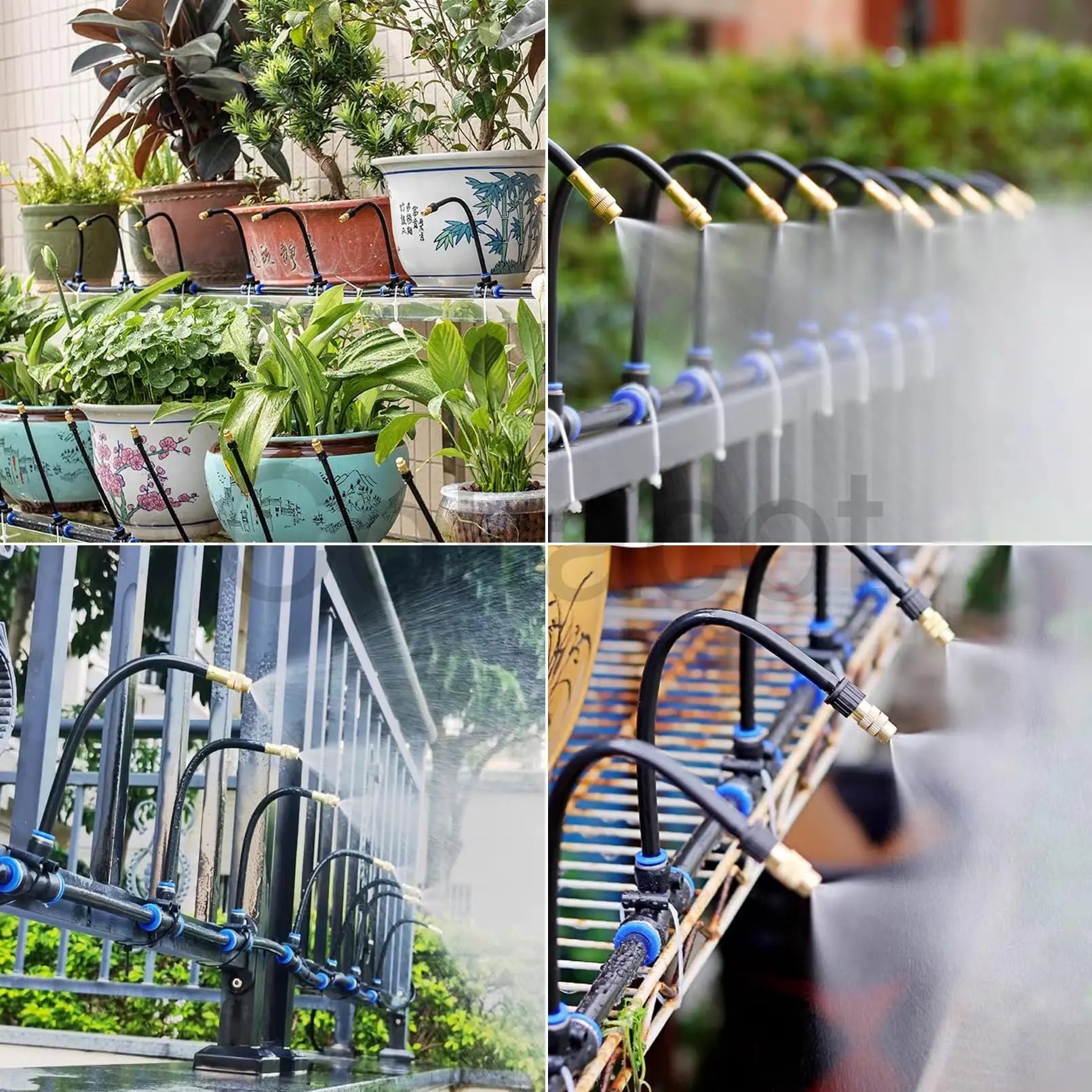 5M-20M Greenhouse Drip Irrigation Kit 360° Curved Garden Automatic Irrigation System  Patio Misting Plant Watering Distribution