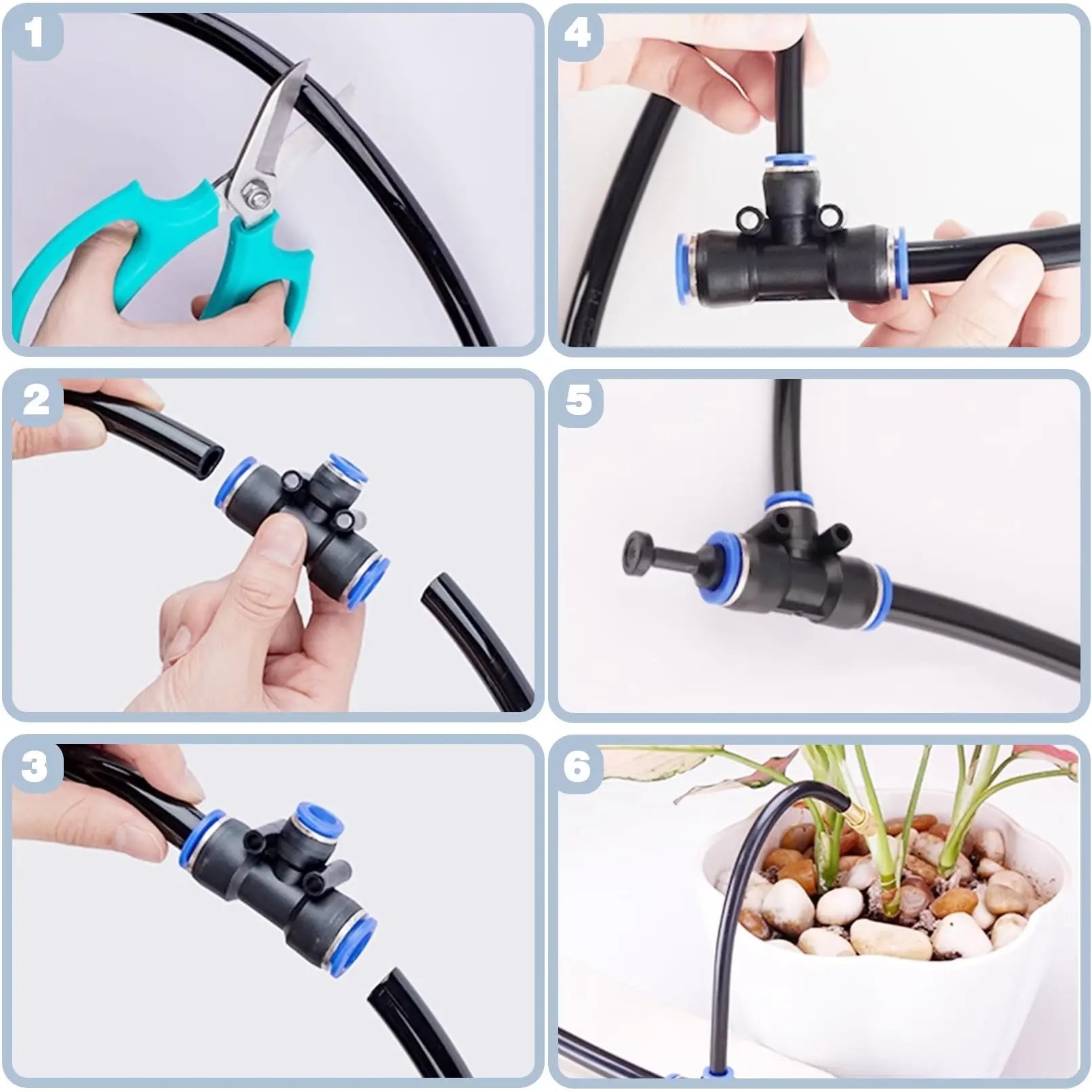 5M-20M Greenhouse Drip Irrigation Kit 360° Curved Garden Automatic Irrigation System  Patio Misting Plant Watering Distribution