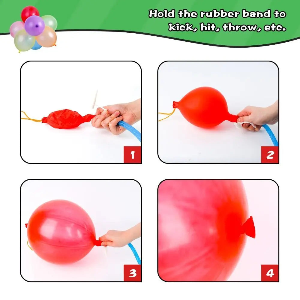 10Pcs Punch Balloons with Rubber Band 18inch Thicken Fun Ballon Birthday Party Baby Shower Kids Daily Games Wedding Decoration