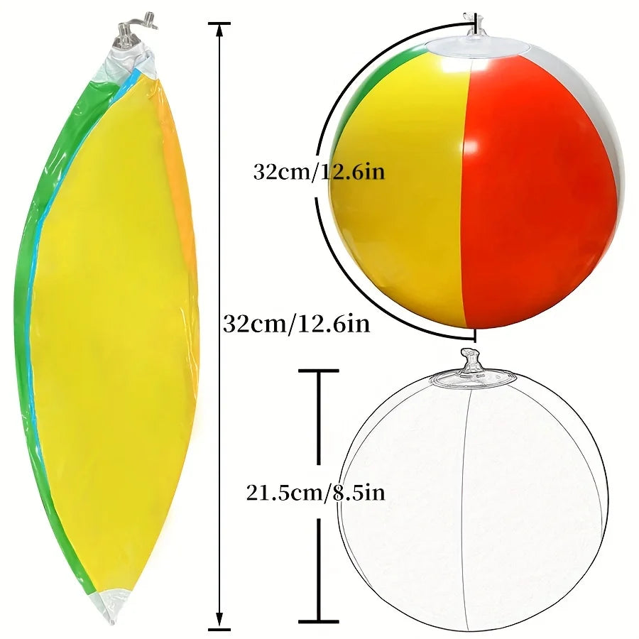 10Pcs Inflatable Beach Ball Colorful Balloons Swimming Pool Party Water Game Balloons Beach Sports Shower Ball Fun Toys for Kids