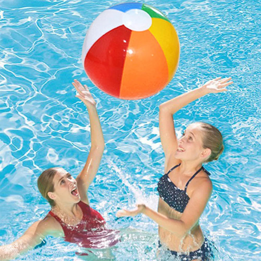 10Pcs Inflatable Beach Ball Colorful Balloons Swimming Pool Party Water Game Balloons Beach Sports Shower Ball Fun Toys for Kids
