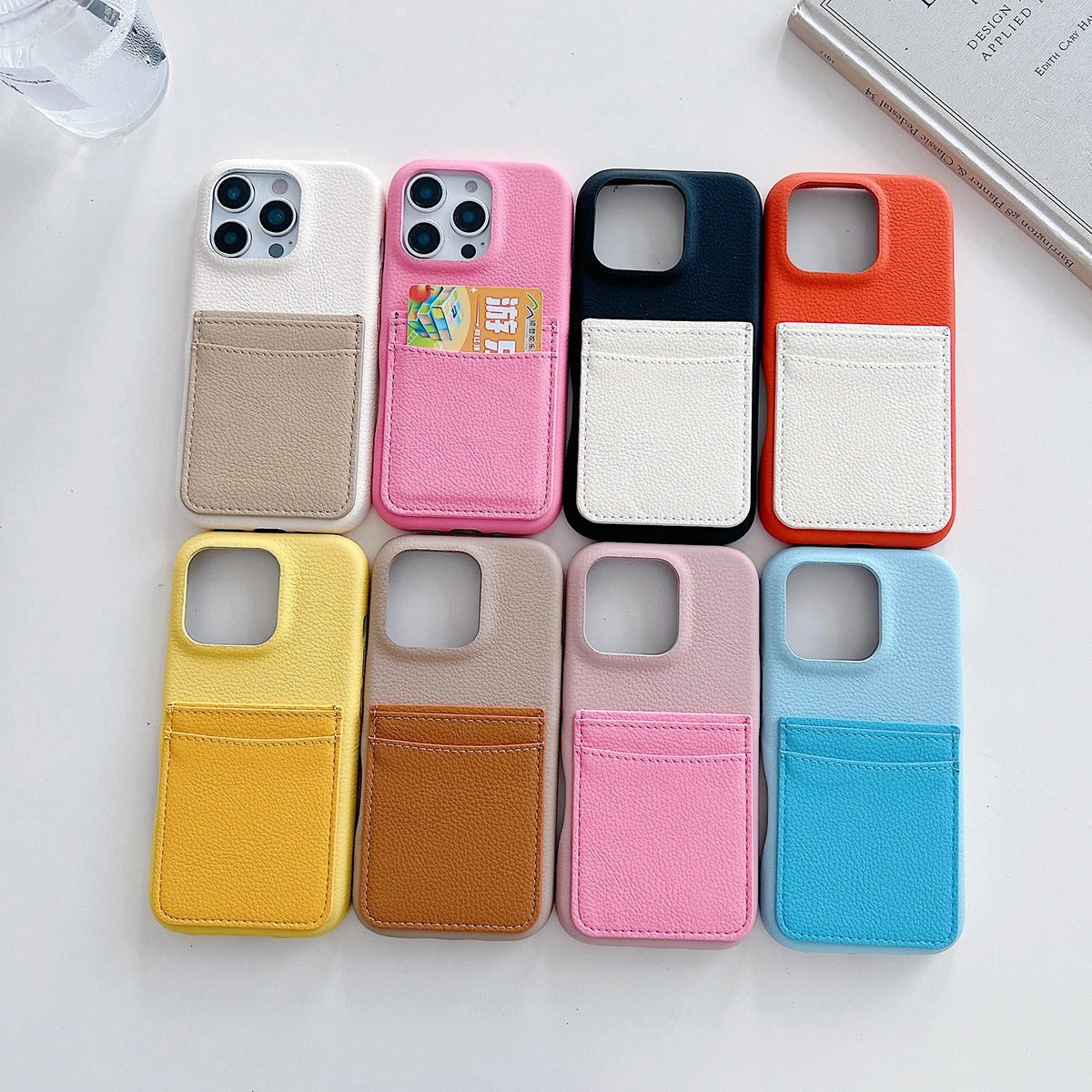 Card Pocke Lychee Leather Wallet Case For iPhone